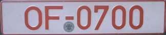 Rotes Kennzeichen für Oldtimer